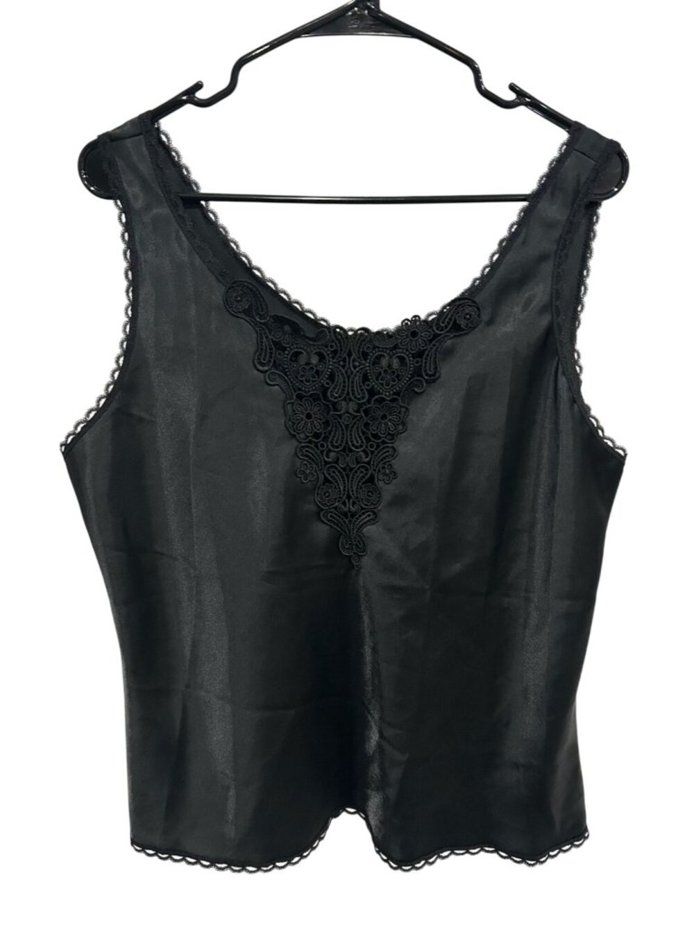 Cinema Etoile 1X Black Lace Trim Camisole Sleeveless Tank Top Gothic Romantic